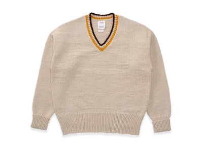 visvim College V-Neck Knit "Ivory"