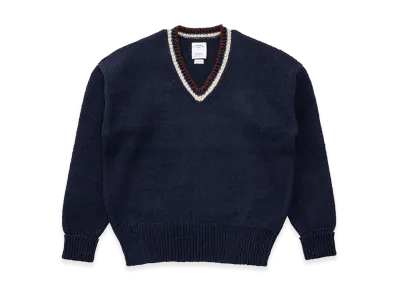 visvim College V-Neck Knit "Navy"