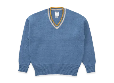 visvim College V-Neck Knit "LT.Blue"