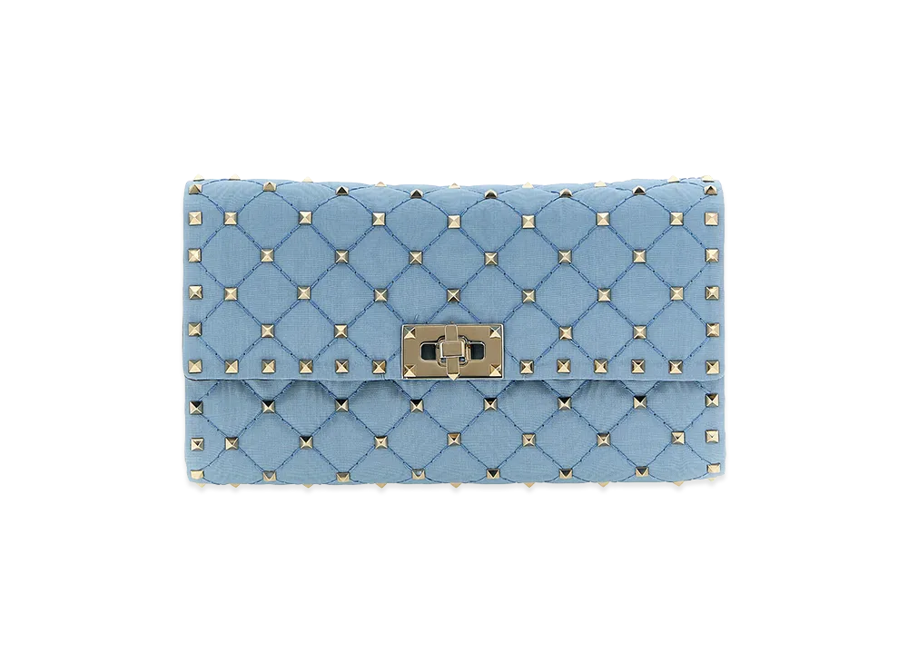 Valentino Garavani Women's Rockstud Spike Shoulder Bag "Light Blue"