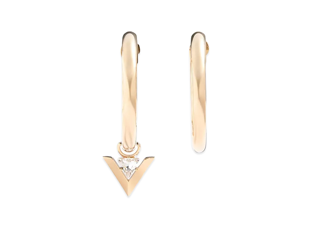 Valentino Garavani Women's 'je Les V' Hoop Earrings "Gold"