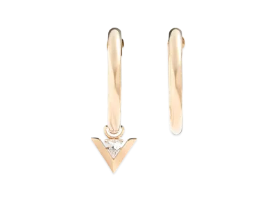 Valentino Garavani Women's 'je Les V' Hoop Earrings "Gold"