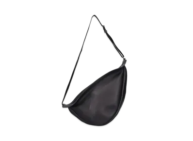 The Row Large Slouchy Banana Bag in Leather "Black"