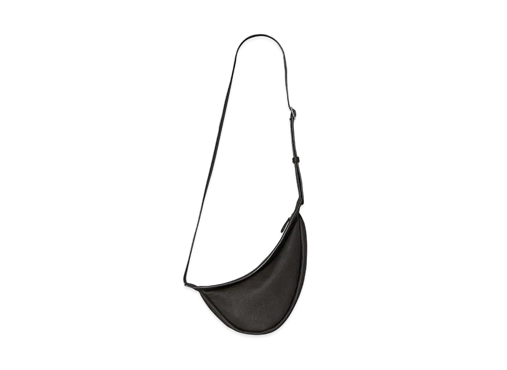 The Row Small Slouchy Banana Bag in Leather "Dark Brown"