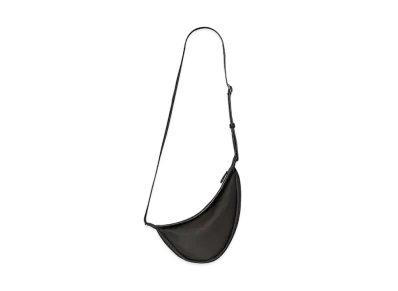 The Row Small Slouchy Banana Bag in Leather "Dark Brown"