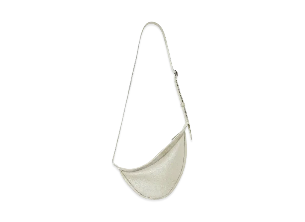 The Row Small Slouchy Banana Bag in Leather "Ivory"