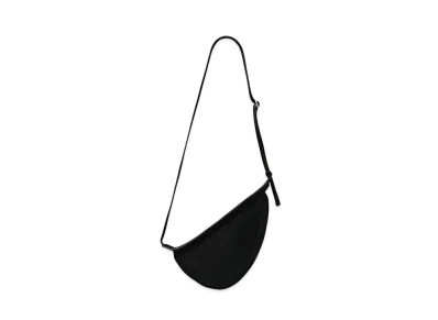 The Row Small Slouchy Banana Bag in Suede "Black"