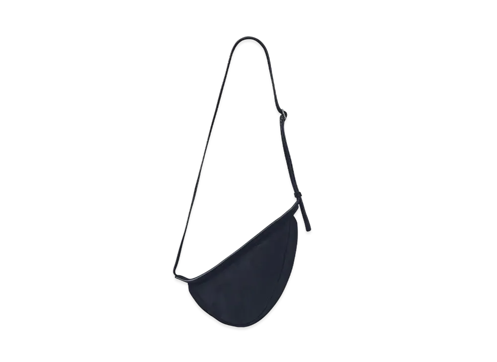 The Row Small Slouchy Banana Bag in Suede "Dark Navy"