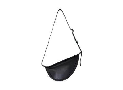 The Row Small Slouchy Banana Bag in Leather "Black"