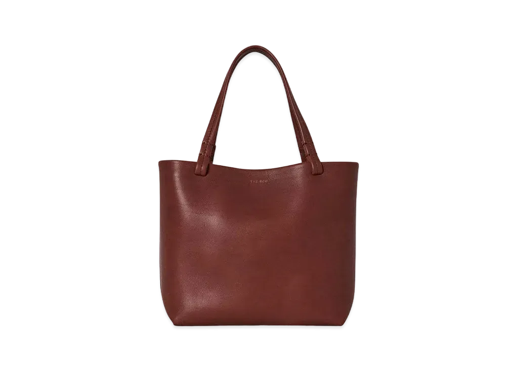 The Row Small Park Tote Bag in Leather "Cognac"