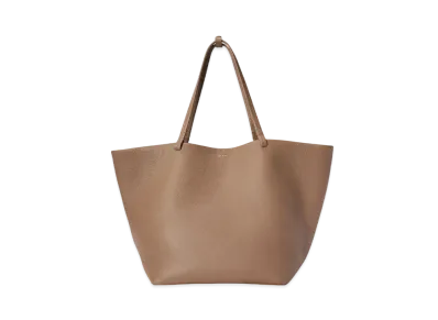 The Row XL Park Tote Bag in Leather "Taupe"