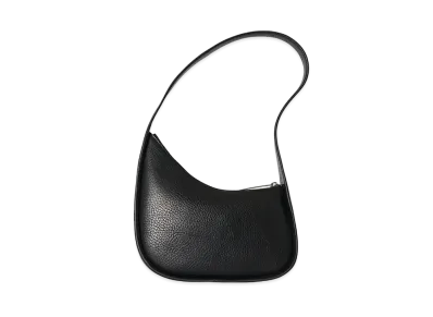 The Row Half Moon Bag in Leather "Black"