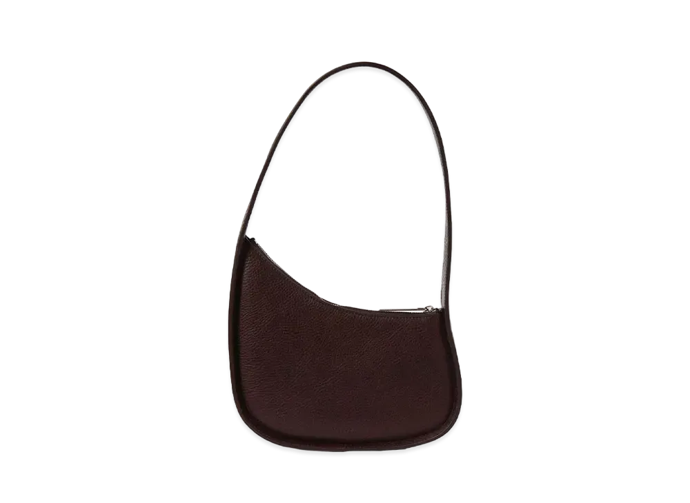 The Row Half Moon Bag in Leather"Burnt Wood"