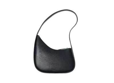 The Row Half Moon Bag in Leather "Black"