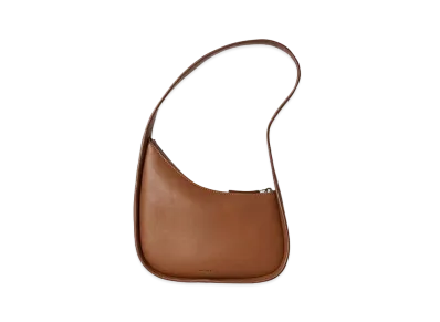 The Row Half Moon Bag in Leather "Tan"