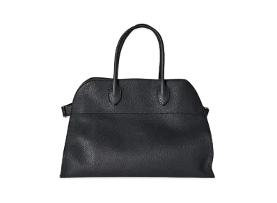 The Row Soft Margaux 17 Bag in Leather "Black"