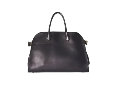 The Row Soft Margaux 17 Bag in Leather "Black"
