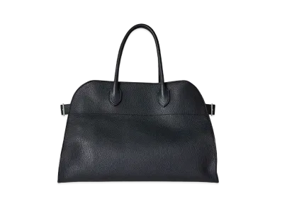 The Row Soft Margaux 15 Bag in Leather "Black"