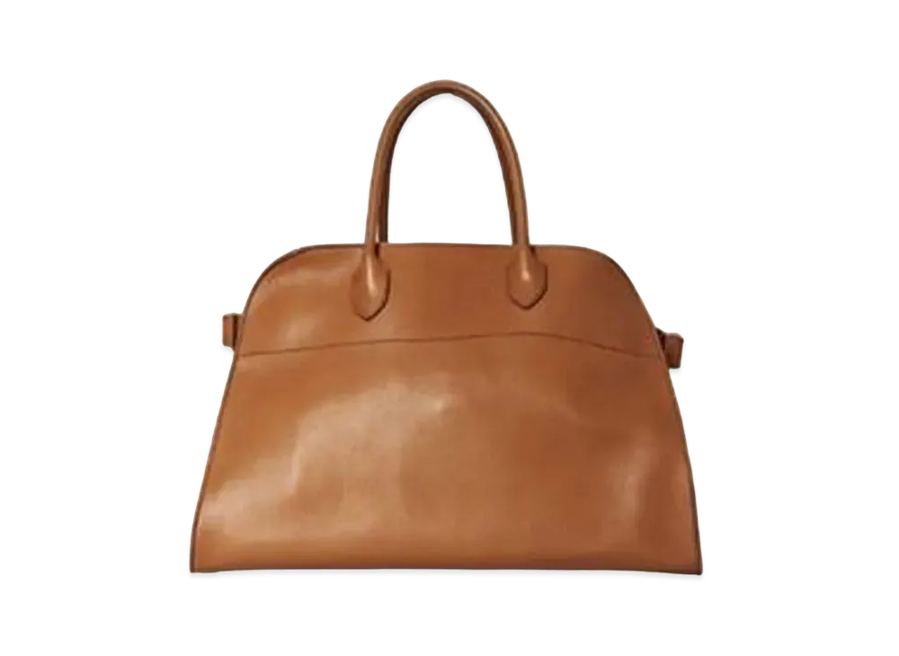 The Row Soft Margaux 15 Bag in Leather "Tan"