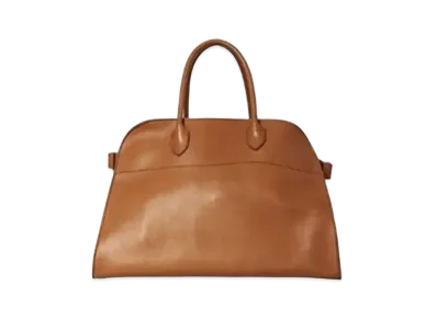 The Row Soft Margaux 15 Bag in Leather "Tan"