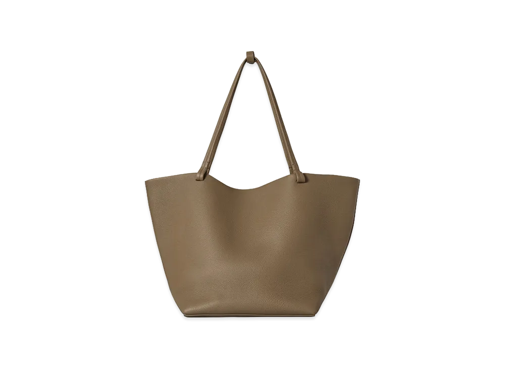 The Row Women's Park Tote Three Leather Bag "Smoked Taupe"