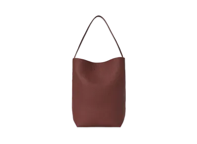 The Row Large N/S Park Tote Bag in Leather "Burnt Wood"