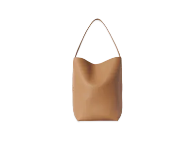 The Row Large N/S Park Tote Bag in Leather "Cinnamon"