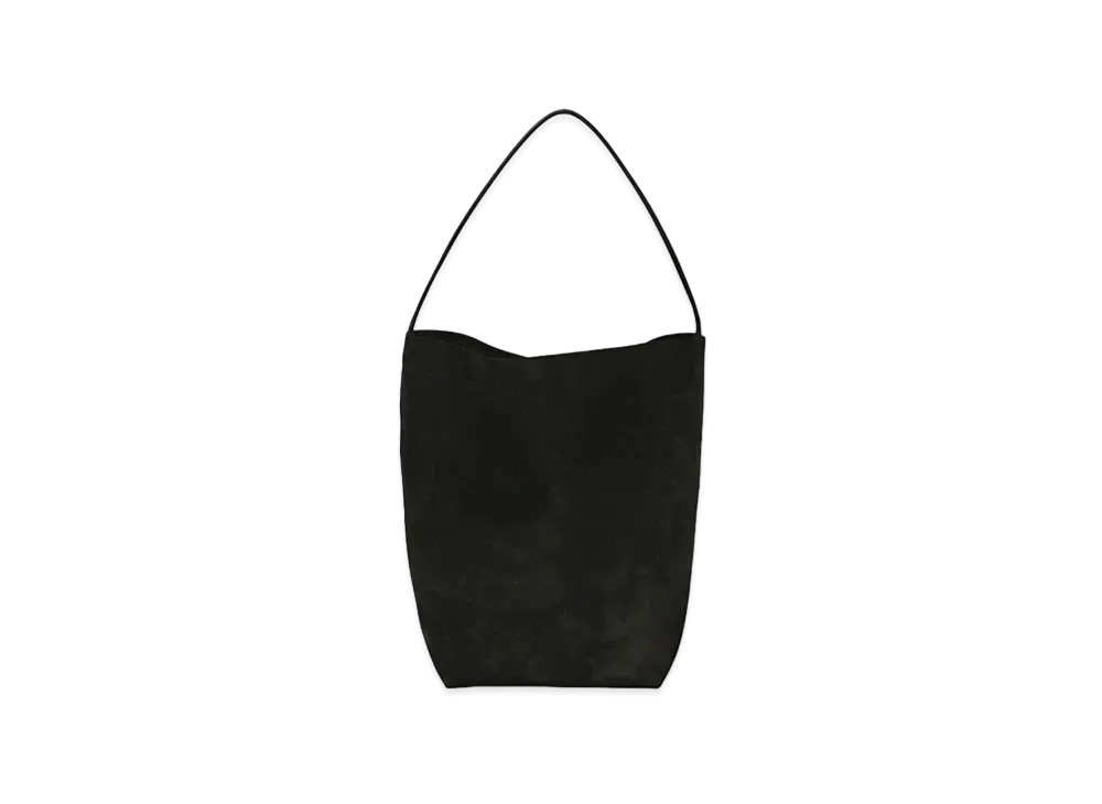 The Row Large N/S Park Tote Bag in Nubuck "Black"