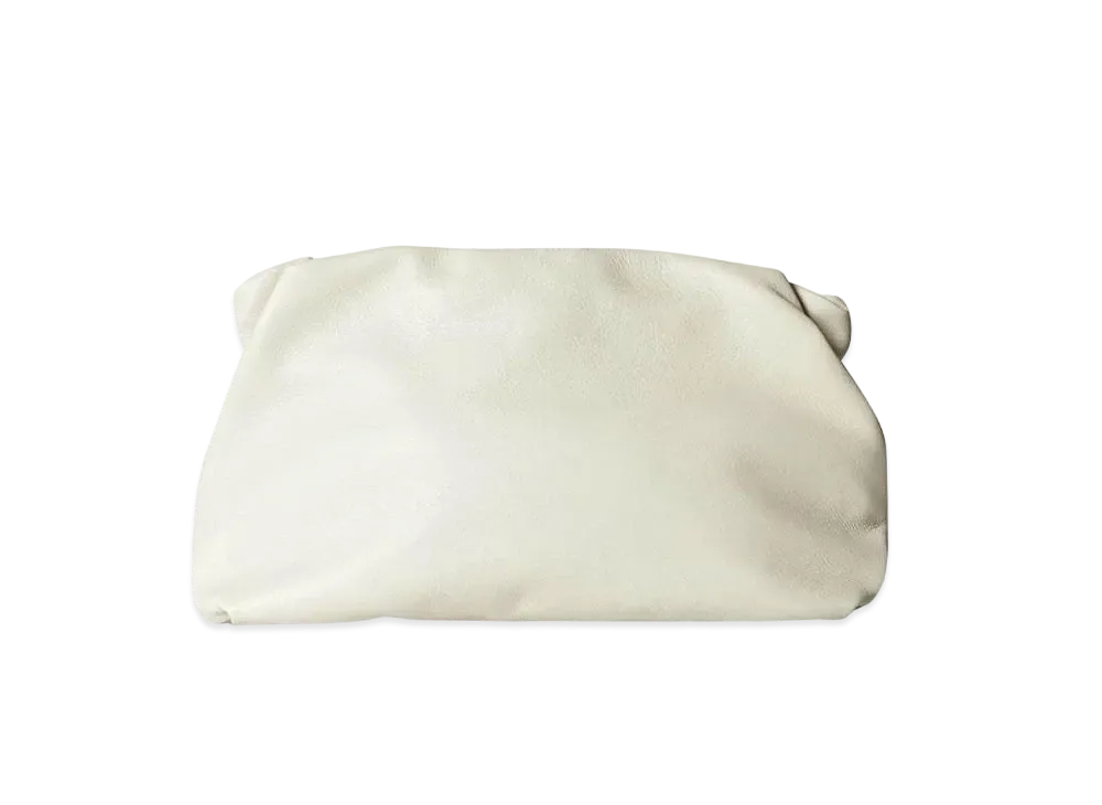 The Row Bourse Clutch Bag in Leather "Ivory"