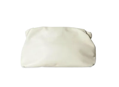 The Row Bourse Clutch Bag in Leather "Ivory"