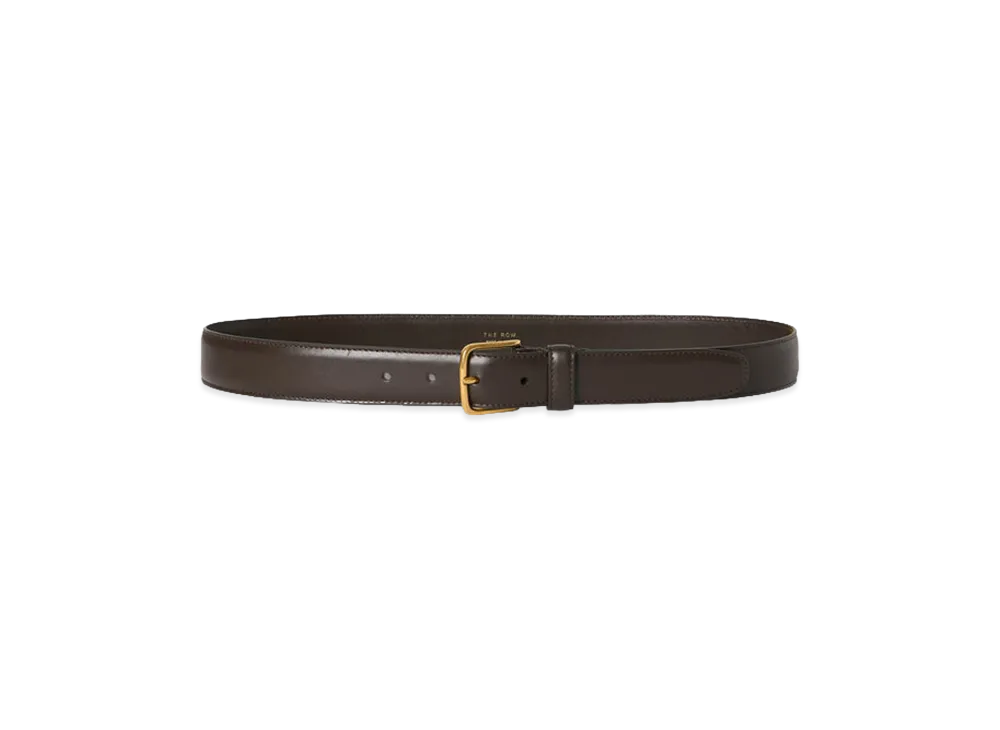 The Row Women's Classic Leather Belt "Dark Brown"