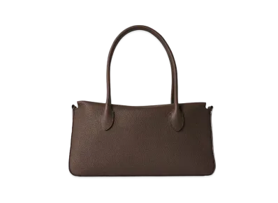 The Row E/W Top-Handle Bag in Leather "Espresso"