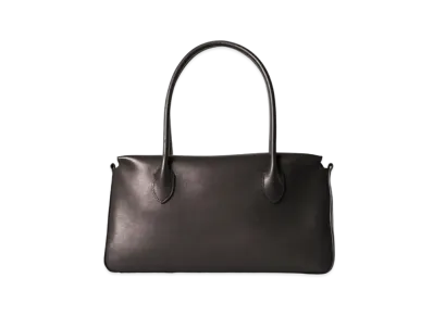 The Row E/W Top-Handle Bag in Leather "Black"