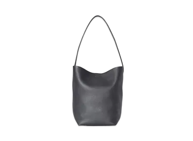 The Row Medium N/S Park Tote Bag in Leather "Black"