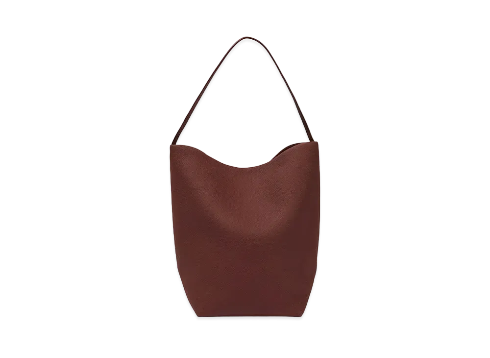 The Row Medium N/S Park Tote Bag in Leather "Burnt Wood"