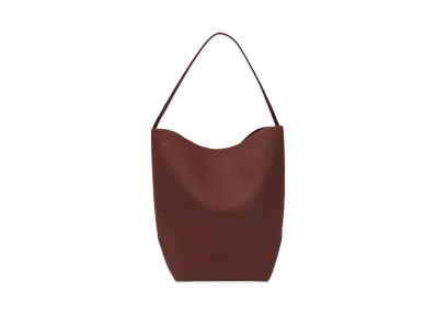 The Row Medium N/S Park Tote Bag in Leather "Burnt Wood"