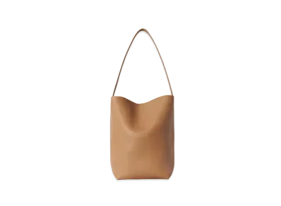 The Row Medium N/S Park Tote Bag in Leather "Cinnamon"