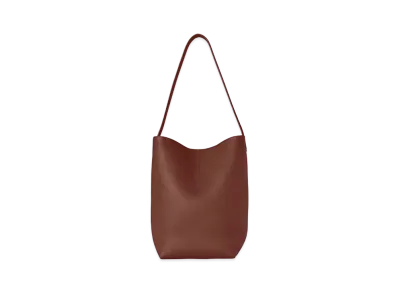 The Row Medium N/S Park Tote in Leather "Cognac"