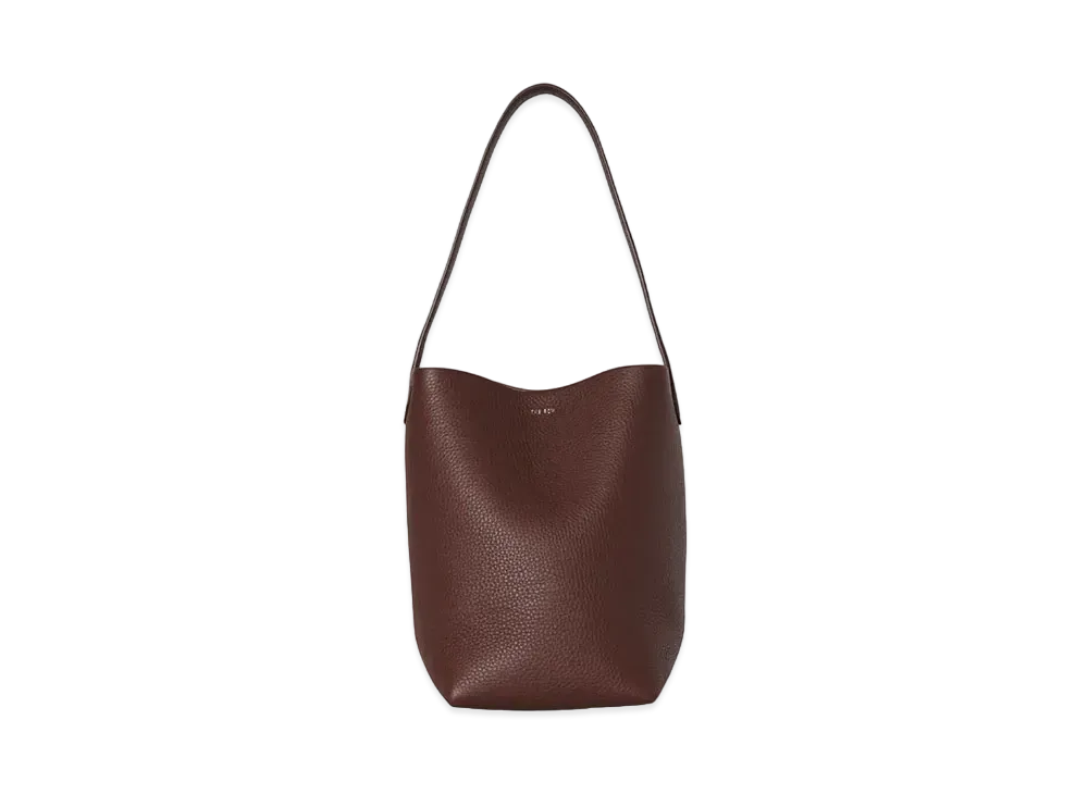 The Row Small N/S Park Tote Bag in Leather "Burnt Wood"