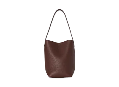 The Row Small N/S Park Tote Bag in Leather "Burnt Wood"