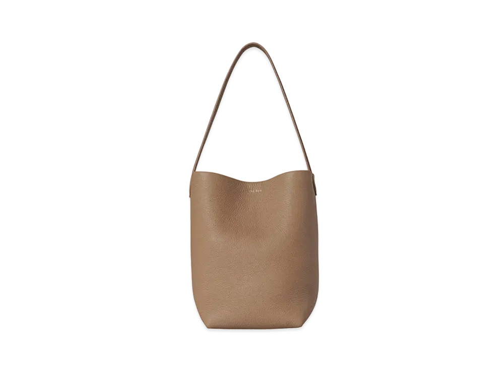 The Row Small N/S Park Tote Bag in Leather "Dark Taupe"