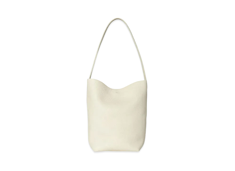 The Row Small N/S Park Tote Bag in Leather "Ivory"
