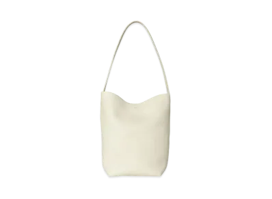 The Row Small N/S Park Tote Bag in Leather "Ivory"