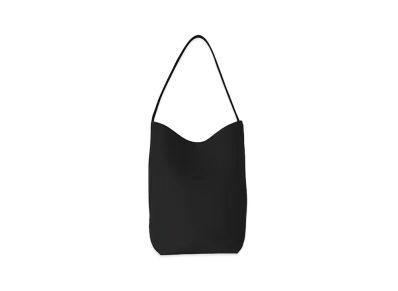 The Row Small N/S Park Tote Bag in Nubuck "Black"