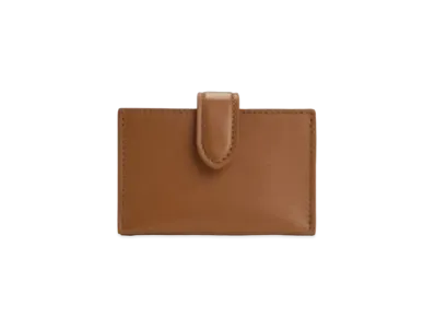 The Row Multi Card Case in Soft Leather "Taupe"