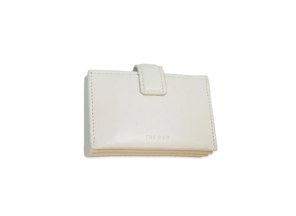 The Row Multi Card Case in Soft Leather "Ivory"