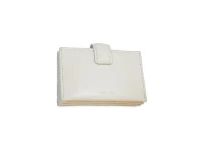 The Row Multi Card Case in Soft Leather "Ivory"