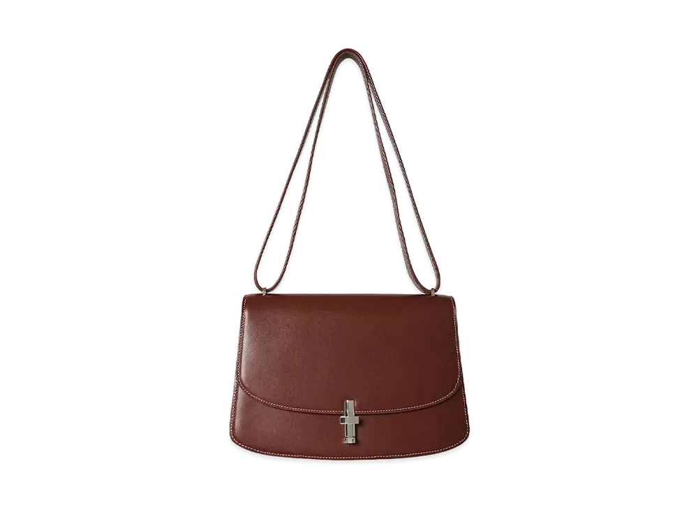 The Row Sofia 10 Shoulder Bag in Leather "Cherry Wood"