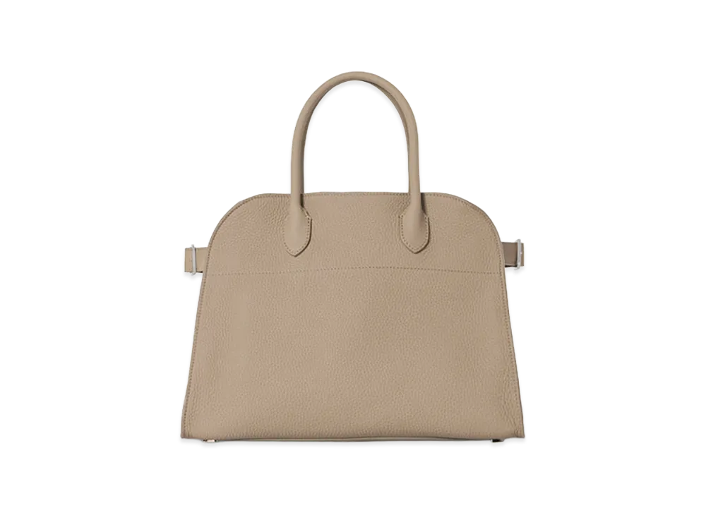 The Row Women's Soft Margaux 12 Leather Bag "Dark Taupe"