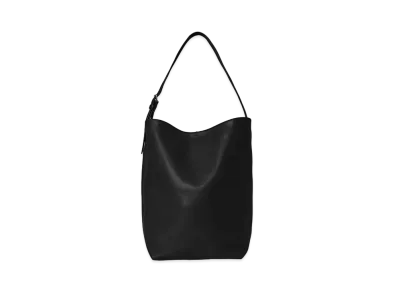 The Row Medium N/S Shoulder Bag in Leather "Black"